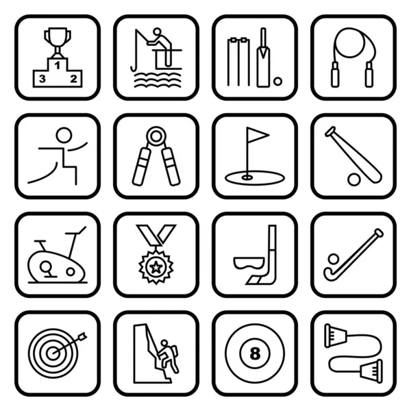 Icon set of sports and games for personal and commmercial use...