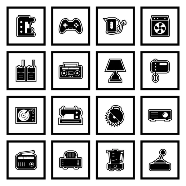 Iconos Dispositivos Electrónicos Para Uso Personal Comercial — Vector de stock