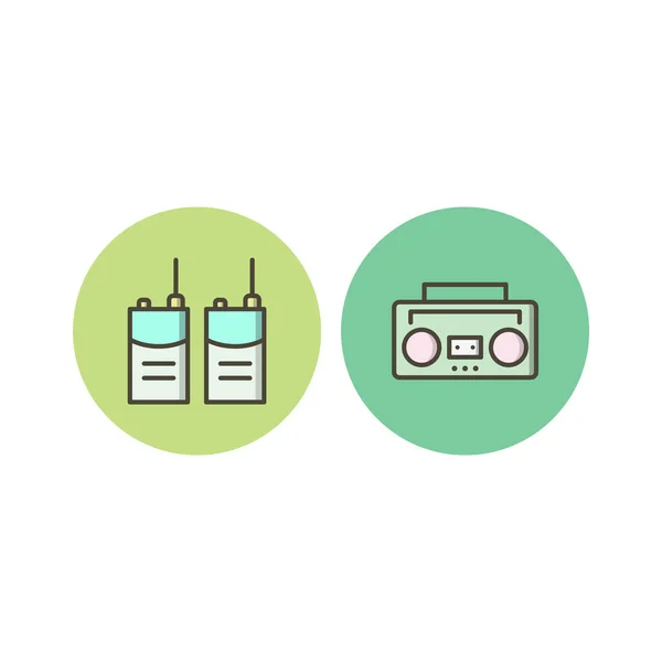 Ensemble Icônes Appareils Électroniques Pour Usage Personnel Commercial — Image vectorielle