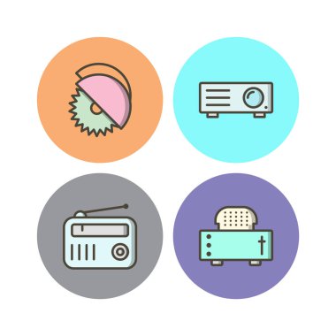 Kişisel ve Ticari Kullanım İçin 4 Simge Elektronik Aygıt...