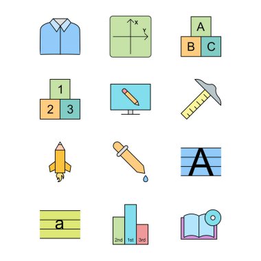 Kişisel ve Ticari Kullanım İçin 12 Eğitim Simgesi...