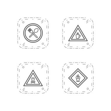 Kişisel ve Ticari Kullanım için 4 Yol Simgesi Simgesi...