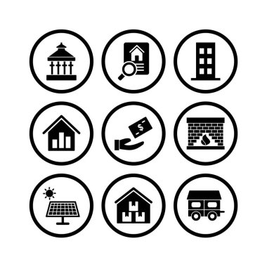 Kişisel ve ticari kullanım için 9 Simge Emlak...