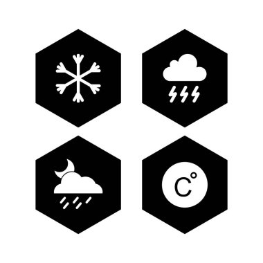 Kişisel ve Ticari Kullanım İçin Hava Durumu 4 Simgesi...