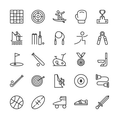 Kişisel ve iletişim için spor ve oyun simgesi...