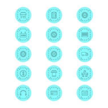 Kişisel ve Ticari Kullanım İçin 15 Simge E- ticaret...