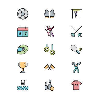 Kişisel ve iletişim için spor ve oyun simgesi...
