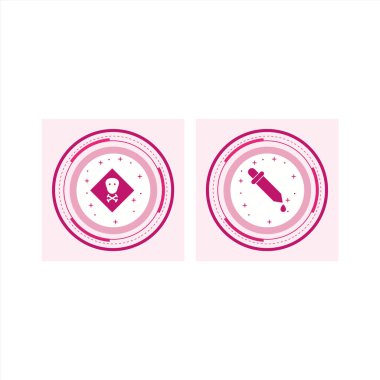 Beyaz Arkaplan Vektörü İzole Edilmiş Elementler Üzerine 2 Eğitim Simgesi...