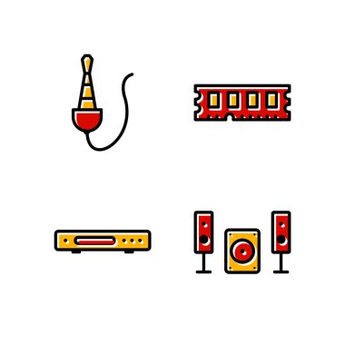 Kişisel ve Ticari Kullanım İçin 4 Simge Elektronik Aygıt...