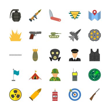 Kişisel ve ticari kullanım için 25 Simge Askeri...