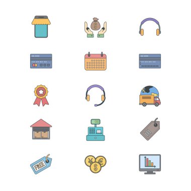 Kişisel ve Ticari Kullanım İçin 15 Simge E- ticaret...