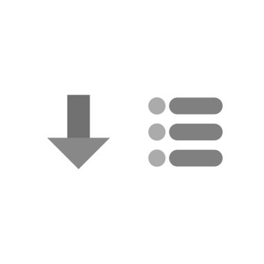 Beyaz Arkaplanda İzole edilmiş 2 temel öge Simgesi Sayfası...