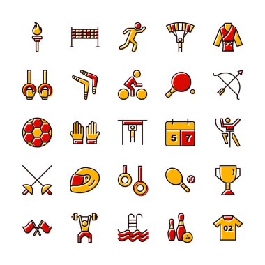 Kişisel ve iletişim için spor ve oyun simgesi...