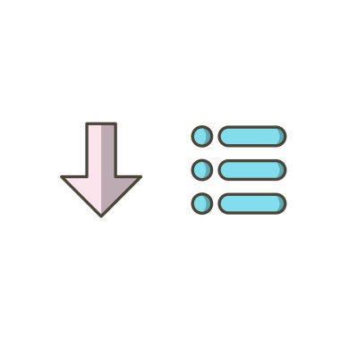 Beyaz Arkaplan Vektörü İzole Edilmiş Elementler Üzerine 2 temel element seti Simgesi...