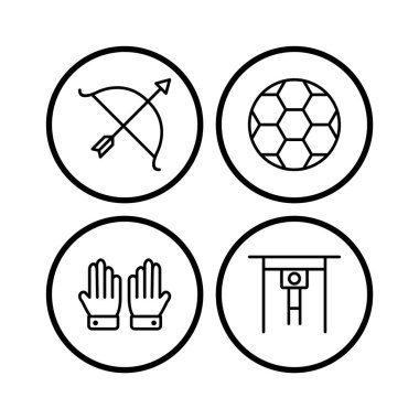 Kişisel ve iletişim için spor ve oyun simgesi...