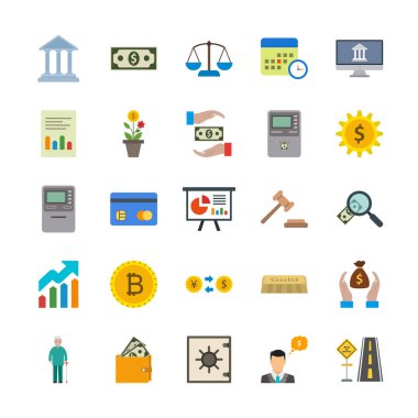 Kişisel ve Ticari Kullanım İçin 25 Bankacılık Simgesi...