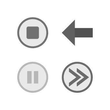 Beyaz Arkaplan Vektörü İzole Edilmiş Elementler üzerinde 4 temel öge seti Simgesi...