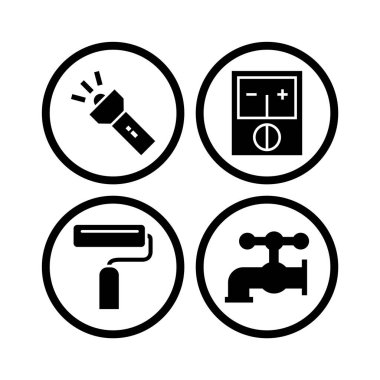 Kişisel ve Ticari Kullanım İçin 4 Yapı Simgesi...