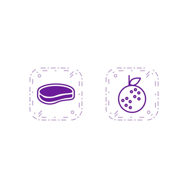 Ensembles Icônes Alimentaires Pour Usage Personnel Commercial — Image vectorielle