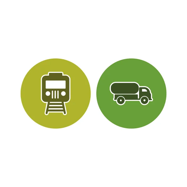 Conjunto Iconos Transporte Para Uso Personal Comercial — Vector de stock