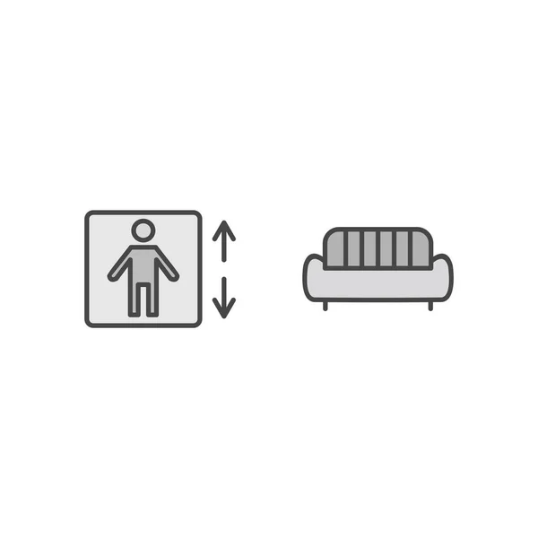 Immobilien Icons Sheet Isolated Auf Weißem Hintergrund — Stockvektor