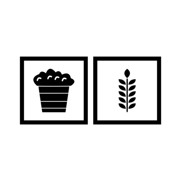 Ensemble Icônes Alimentaires Sur Fond Blanc Éléments Isolés Vectoriels — Image vectorielle