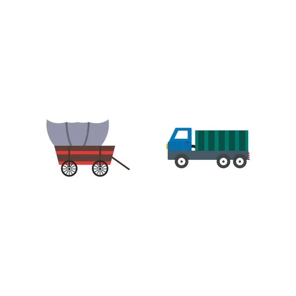 Conjunto Iconos Transporte Para Uso Personal Comercial — Vector de stock