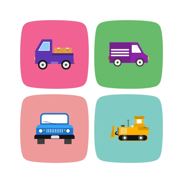 Icon Set Von Transport Für Den Persönlichen Und Kommerziellen Gebrauch — Stockvektor