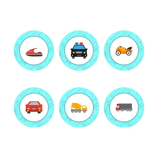 Icon Set Von Transport Für Den Persönlichen Und Kommerziellen Gebrauch — Stockvektor