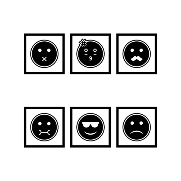 Sada Ikon Emoji Pro Osobní Komerční Použití — Stockový vektor