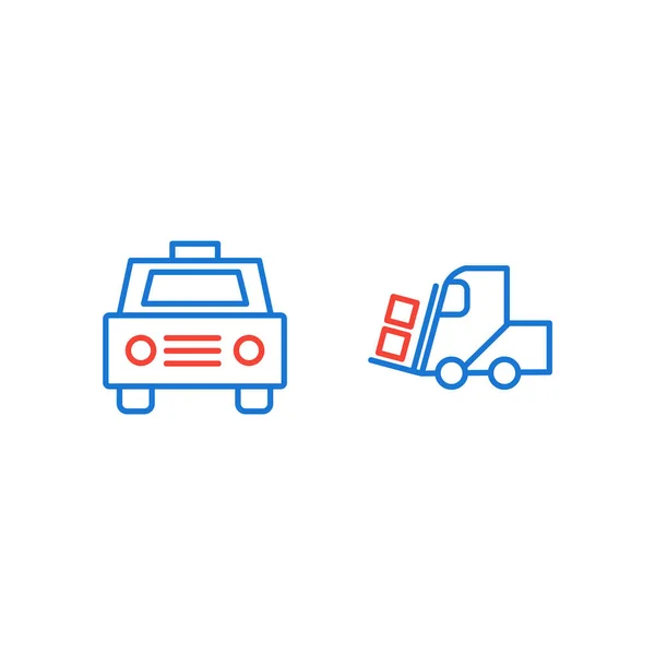 Conjunto Iconos Transporte Para Uso Personal Comercial — Archivo Imágenes Vectoriales