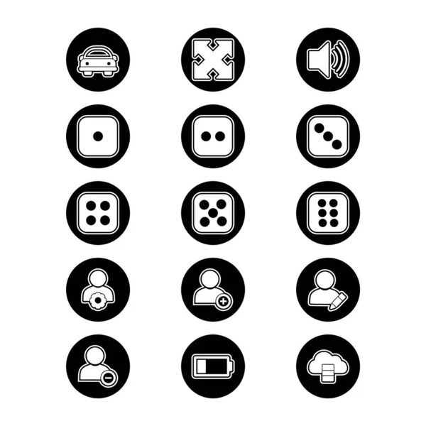 Set Iconos Universales Sobre Fondo Blanco Vector Elementos Aislados — Archivo Imágenes Vectoriales