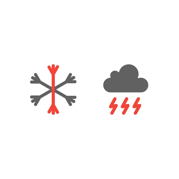 Weather Icons Sheet Isolated White Background — Stock Vector