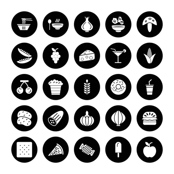Icono Conjunto Alimentos Para Uso Personal Comercial — Archivo Imágenes Vectoriales