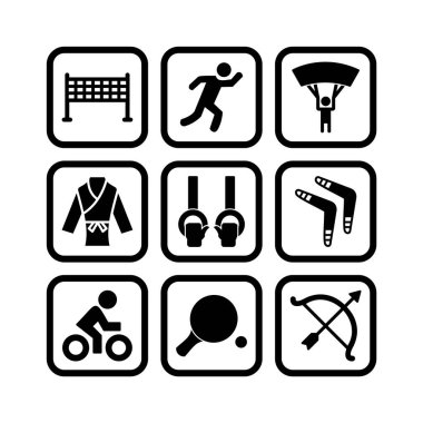 Kişisel ve iletişim için spor ve oyun simgesi...