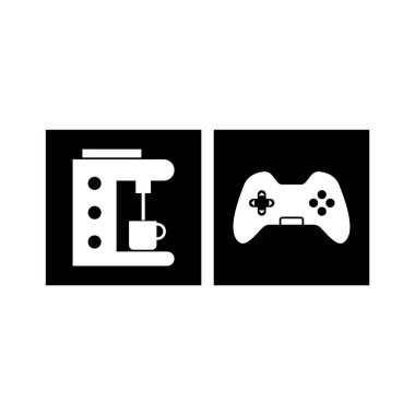 Beyaz Arkaplanda izole edilmiş 2 Elektronik Aygıt Simgesi...