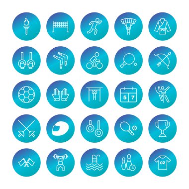 Kişisel ve iletişim için spor ve oyun simgesi...