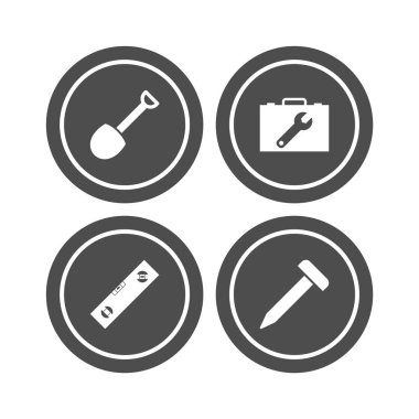 Beyaz Arkaplanda 4 Yapılandırma Simgesi İzole Edildi...