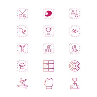 Kişisel ve iletişim için spor ve oyun simgesi...