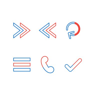 Beyaz Arkaplan Vektörü İzole Edilmiş Elementler üzerine 6 temel element seti Simgesi...