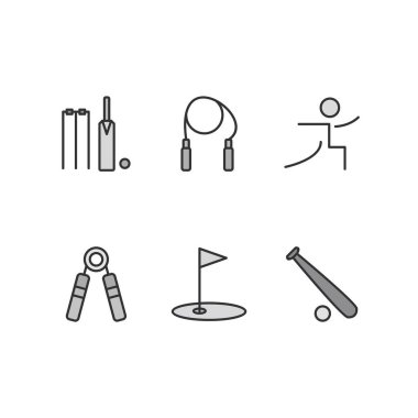 Kişisel ve iletişim için spor ve oyun simgesi...