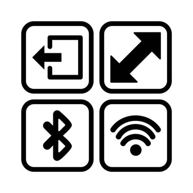 Beyaz arkaplanda 4 temel element simgesi izole edildi...