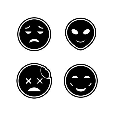 Kişisel ve ticari kullanım için 4 simge emojisi...