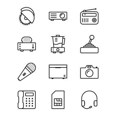 Kişisel ve Ticari Kullanım İçin 12 Simge Elektronik Aygıt...