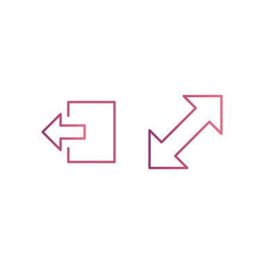 Beyaz Arkaplanda İzole edilmiş 2 temel öge Simgesi Sayfası...