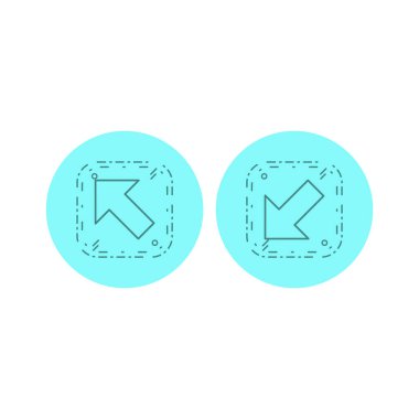 Kişisel ve ticari kullanım için temel elementlerden oluşan 2 simge kümesi...