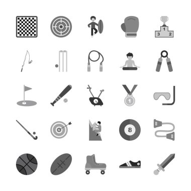 Kişisel ve iletişim için spor ve oyun simgesi...