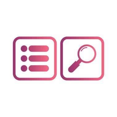 Kişisel ve ticari kullanım için temel elementlerden oluşan 2 simge kümesi...