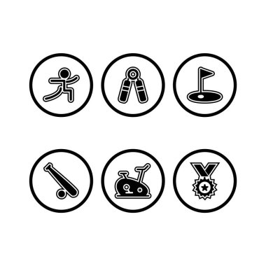 Kişisel ve iletişim için spor ve oyun simgesi...