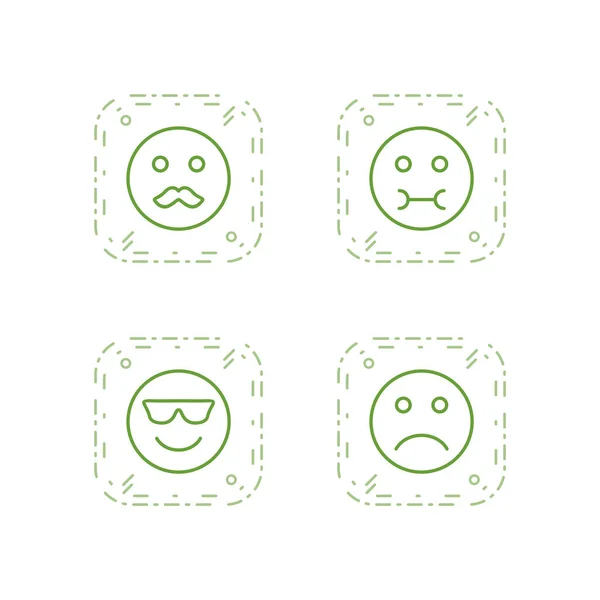 Icônes Emoji Pour Usage Personnel Commercial — Image vectorielle